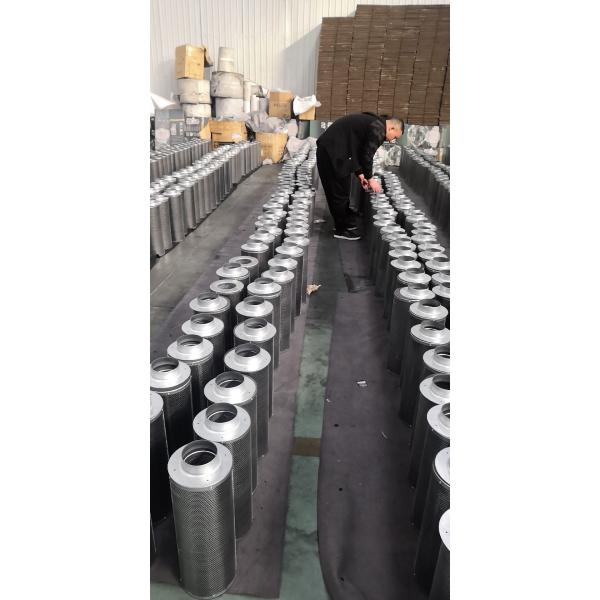 100mm 200mm Hydroponic Air Filter Bright Chromed flange High IAV Grow Odor Scrubber