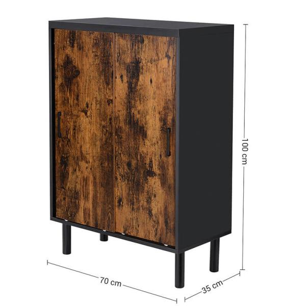Wooden Shoe Cabinet for Entryway, Modern Storage Cabinet for Shoes, Shoe Cabinet with Shelves, LHS052B01