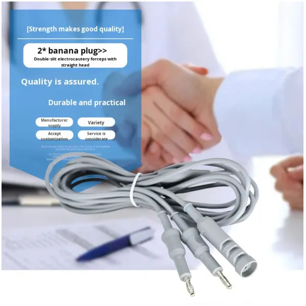 Grey Alcohol Disinfecting China Compatible Universal Bipolar Electrocoagulation Forceps Cable
