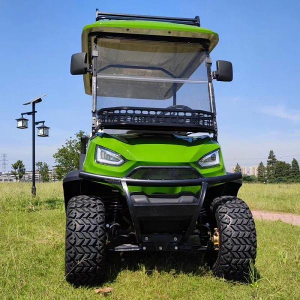 Green Electric Golf Cart 50km Range Electric LSV Aetric Golf Cart With Battery Road legal