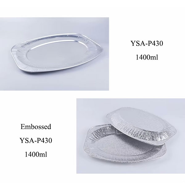 990/1400/2270ml Pâtisserie à griller pour poisson d'Inde Plateau en feuille d'aluminium ovale jetable Pâtisserie peu profonde Contenant de poisson rôti