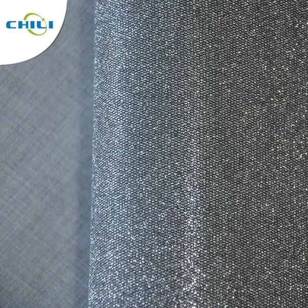 Professional Glitter Leather Fabric Eco Friendly Normal Peeling Strength