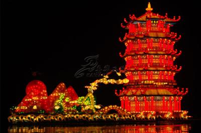 Lanternas chinesas da tela brilhante, luzes de Natal chinesas da lanterna do tamanho grande