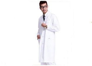 Comfortable White Medical Lab Coats Anti - Pilling Print Or Embroidery Logo For Doctors