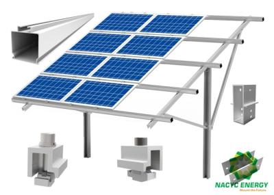 Estrutura resistente anodizada de Polo do suporte à terra solar de alumínio do sistema da montagem única