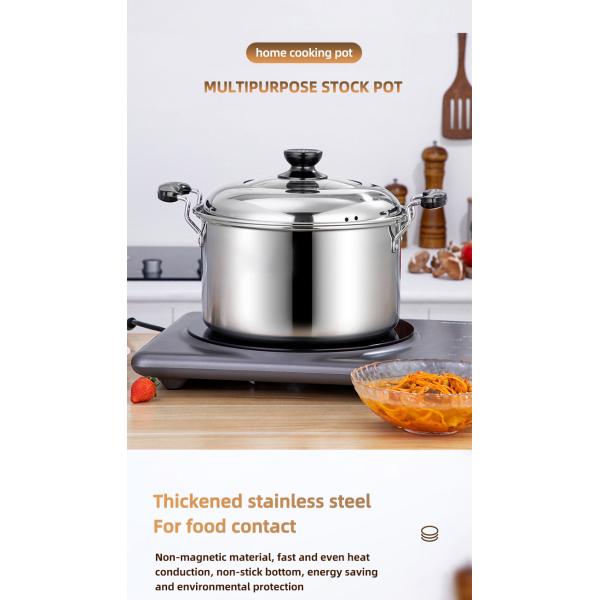 Best Sale Cooking Soup Pot Kitchen Stainless Steel Soup & Stock Pot With Visual Pot Lid