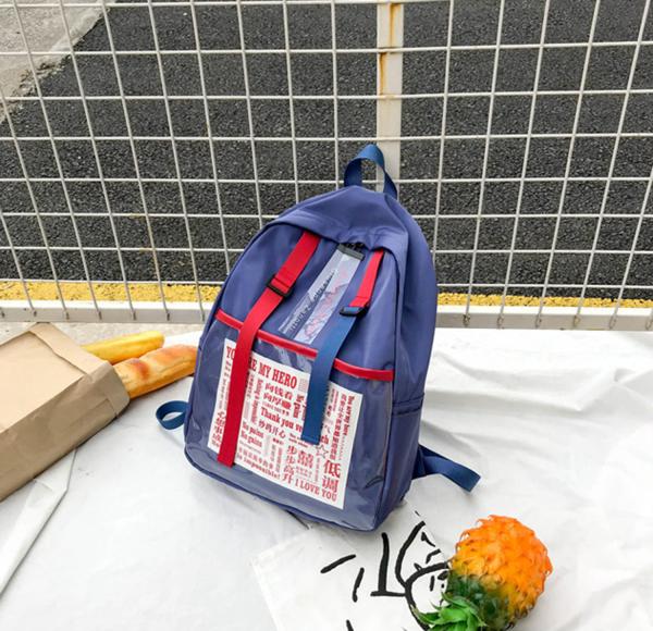 Nylon cloth shoulder bag 2018 new tide Korean fashion letter backpack UL ZZANG original old style travel bag