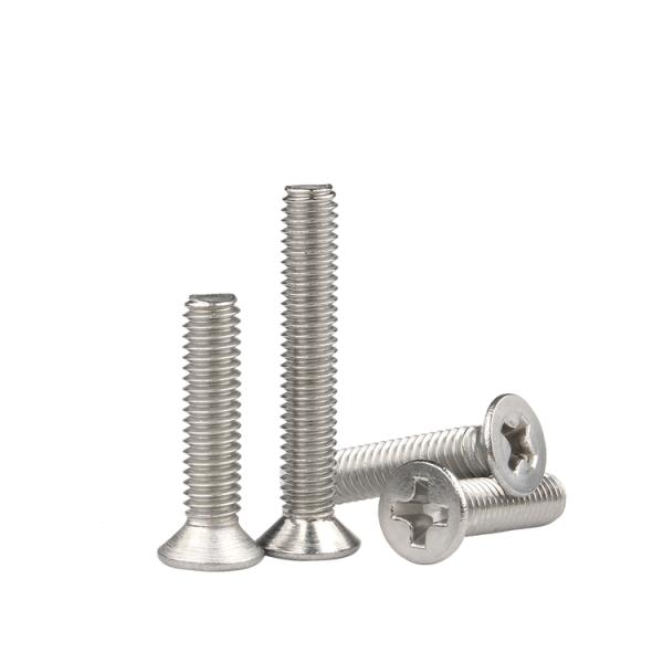 DIN 965 SS304 Нержавеющая сталь Крестный противоусадочный плоский головный винт
