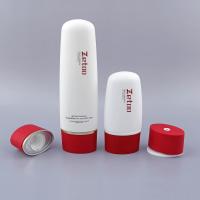 Customized Sunscreen Tubes PE Cosmetics Container Oval With 40mm Diameter Center Dispensing Cap