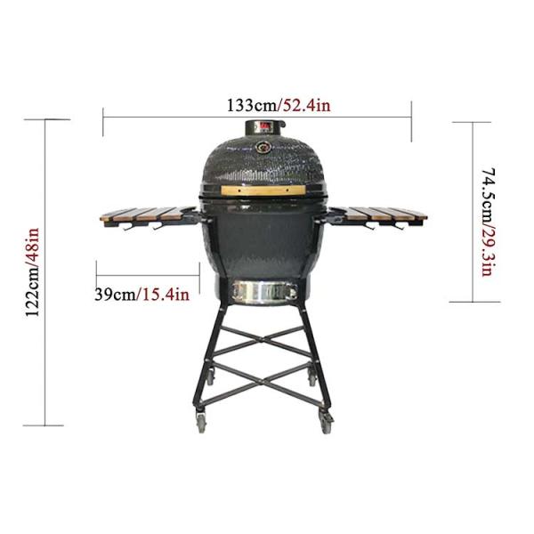 KIMSTONE Caja China Asador Asados Grill Xxl Holzkohle Grill Table Plancha Kamodo 21inch Pizza Akorn Bbq Ceramic Egg Kamado Grill