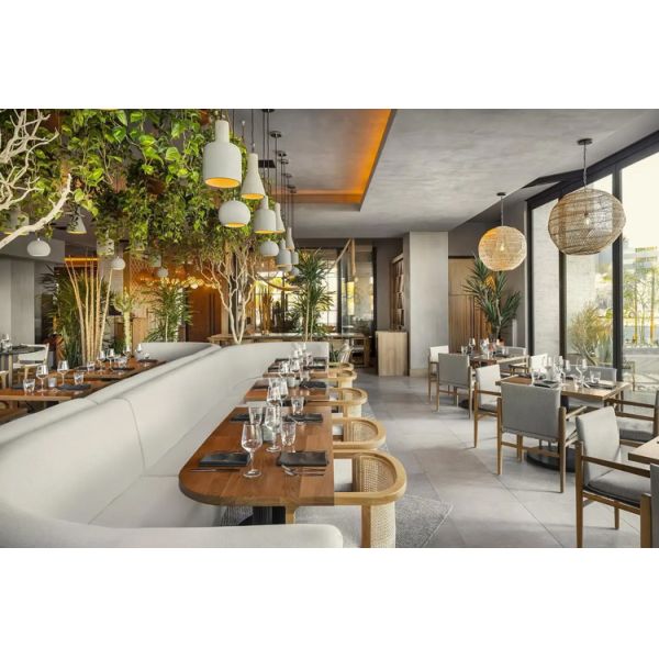 High End Rustic Restaurant Table Chairs Set Restaurant Sofa Booth Restaurant Booth Wooden Seating Dining Booth