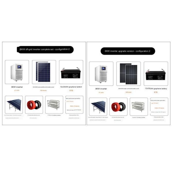 дом 220v Offgrid системы солнечной энергии 8kw интегрировал набор фотовольтайческой панели генератора полный