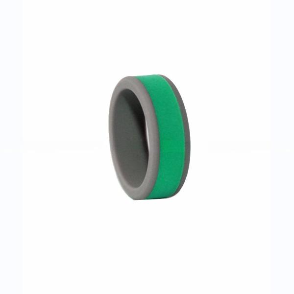 Men Silicone Rubber Wedding Ring Breathable Flat Edge Third Party Appraisal For Engagement