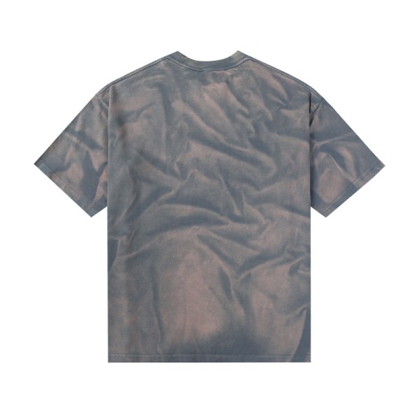 Breaking Foundation Washed Gradient Versatile Melancholic Second-Generation Slogan Casual Oversized Vintage Breathable T-Shirt
