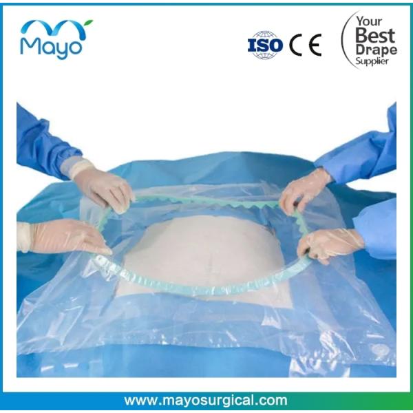 Drapeau stérile bleu non tissé pour la césarienne pour les hôpitaux