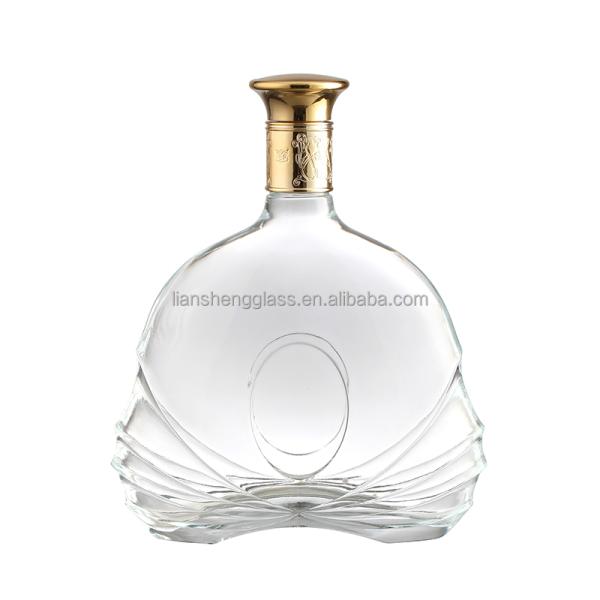 Botella de vidrio para estampado en caliente 200ml 375ml 500ml bebidas alcohólicas Vodka Gin