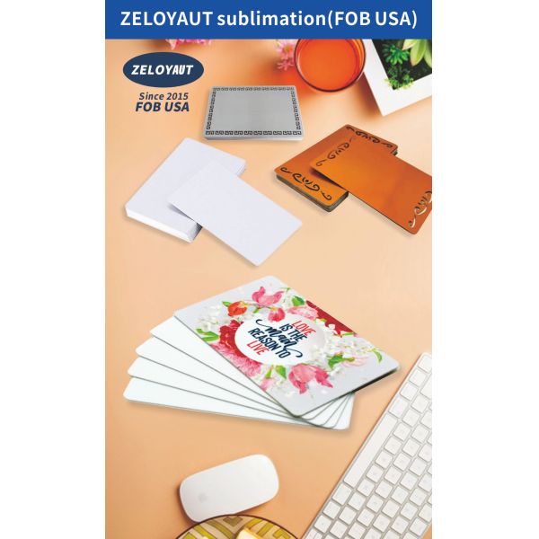 Custom Square Heat Press Sublimation Metal Blanks Aluminum Sheets and Plastic Business Cards Novelty Gifts