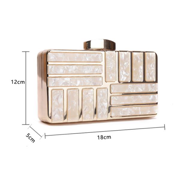 Marbling banquet bag European and American fashion dinner bag lady's handbag acrylic bag lady's clutch