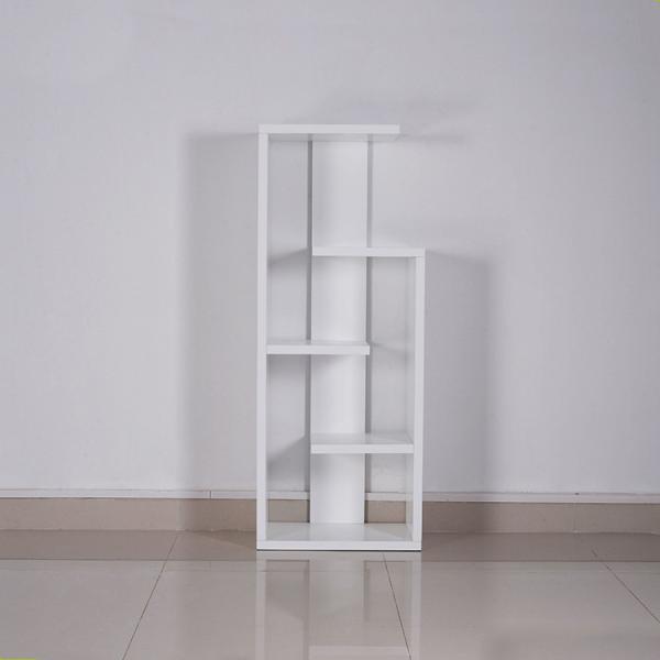 Living Room White 120cm E1 MDF Wooden Corner Bookshelf