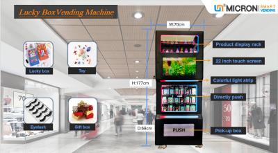 Tela táctil Mini Blind Box Vending Machine de 21,5 polegadas com sala de exposições
