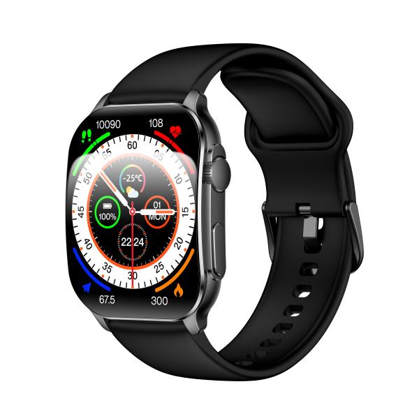 KW281M 2,01  AMOLED Écran courbé flexible Montres intelligentes PVD Cadre métallique