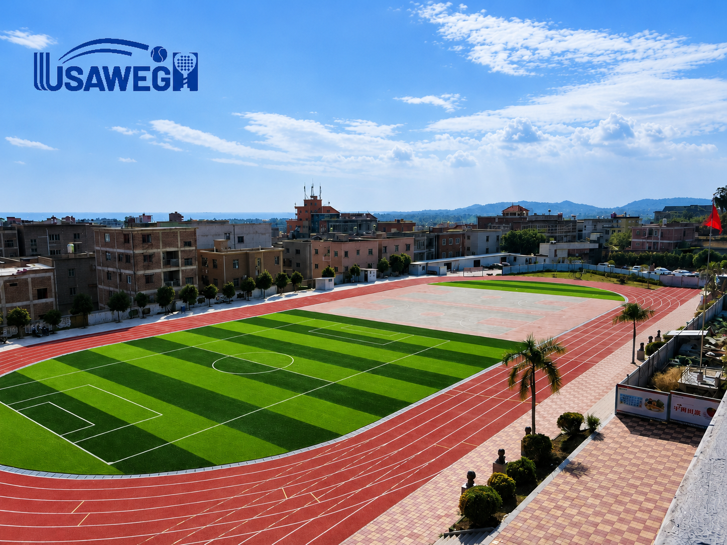 Seamless Full PU Athletics Track Surface for Professional Stadium Construction
