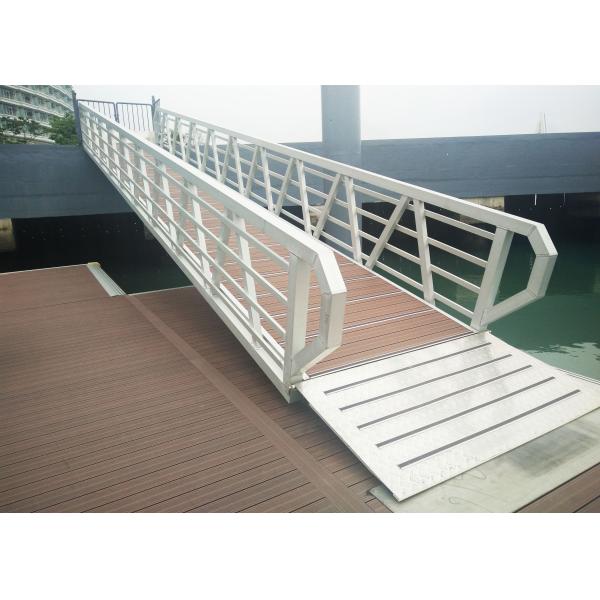 Customized Aluminum Alloy Gangway Ramps With Rollers For Marina Floating Pontoon
