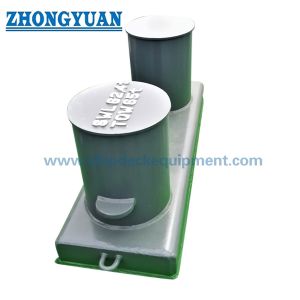 ISO 13795 Type B Welded Steel Double Bitt Bollard | Wide Base Plate for Ship Mooring and Towing
