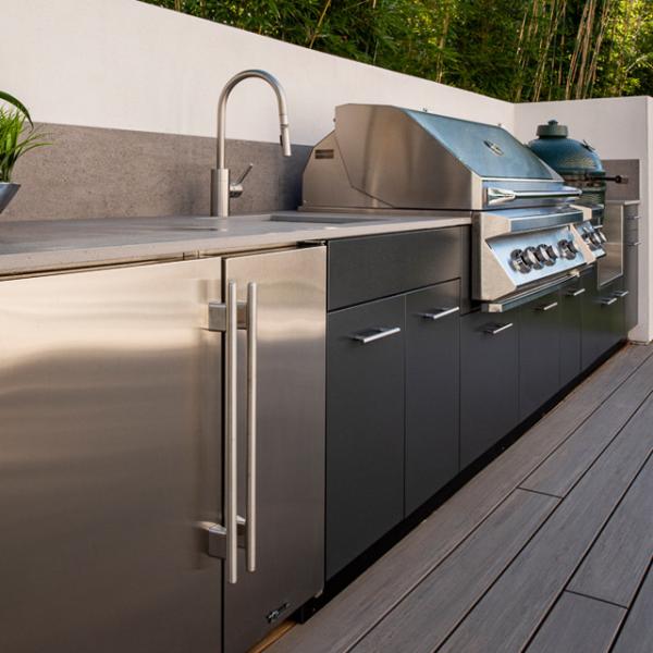 Outdoor BBQ Stainless Steel Kitchen Cabinet Waterproof ISO9001 Approved