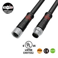 Diodo emissor de luz 2pins M12 que gerencie PA66 o conector circular impermeável IP68
