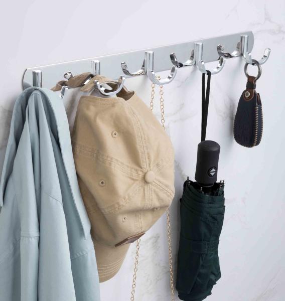 Chrome Plating Silver Stainless Steel Robe Hooks For Hanging Coats OEM