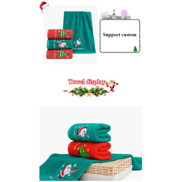Рождественское вышитое полотенце для рук 100% хлопчатобумажные полотенца для ванны в подарочной коробке для всех