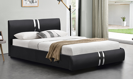 Адвокатура нержавеющей стали Hearboard моды и машинная плита 160*200 PU черноты Footboard