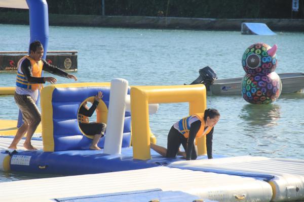Adult Inflatable Water Play Equipment For Sea / Inflatable Water Park Design Build