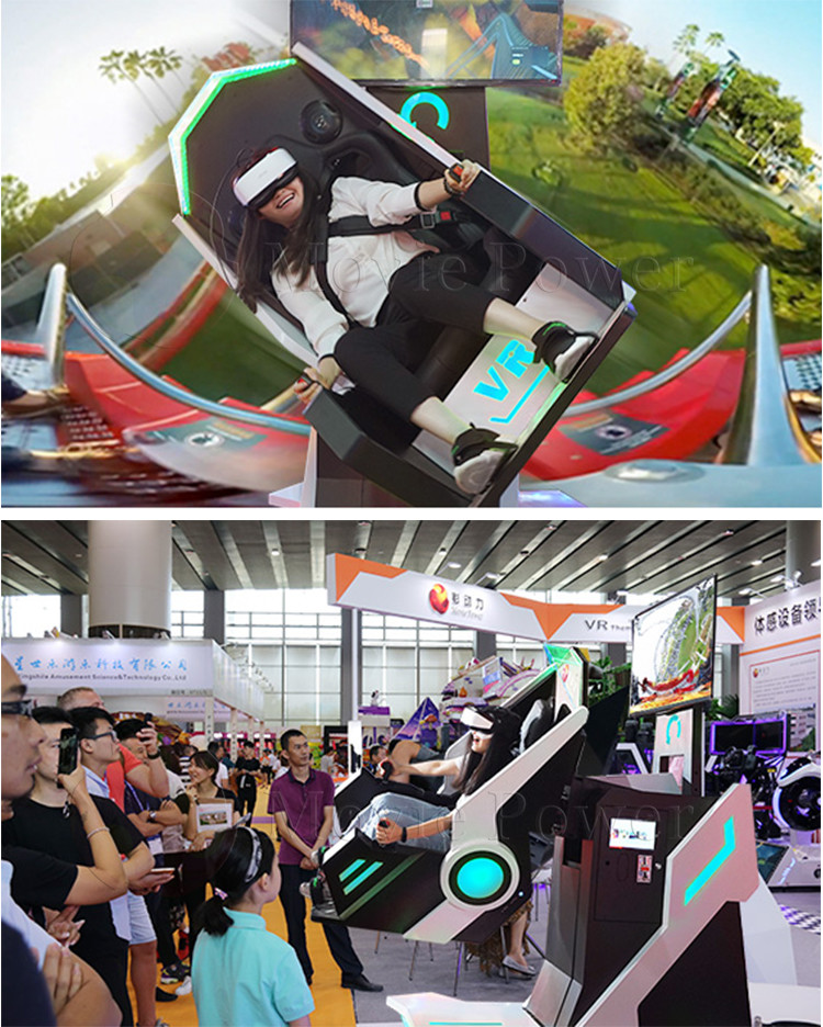 Управляемый монеткой игровой автомат платформы VR движения летного тренажера тематического парка 360