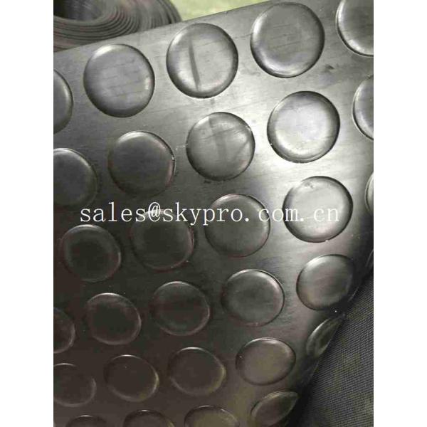 Tactile Rubber Mats Paving Round Stud Anti - Skid Round Stud Rubber Floor Matting