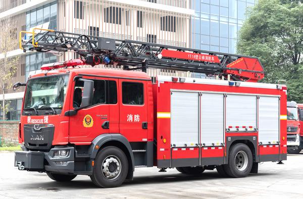 Homem 18m escada aérea resgate caminhão de combate a incêndios veículo especializado China fábrica