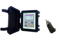 Conecte o medidor de fluxo aberto ultrassônico do canal do computador