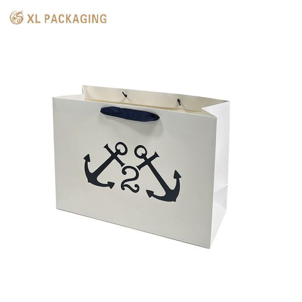 Regalo ropa bolsas de papel moda mate negro mango Tote para el cliente Tipo de caja proporcionada