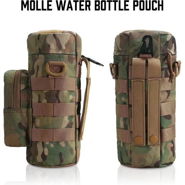 Tactical Molle Water Pouch, Tactical Bottle Holder ornaments Water Bottle Bag Hydration Carrier H20 Pouch Kettle Pouch