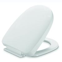 White Plastic Soft Close D Shape Toilet Seat Sustainable And Comfortable For Bathroom