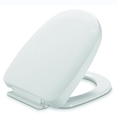 White Plastic Soft Close D Shape Toilet Seat Sustainable And Comfortable For Bathroom