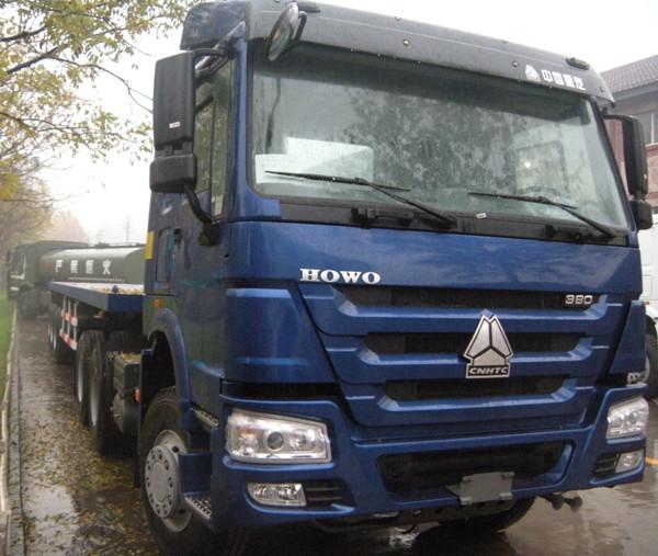 13 Meters Gooseneck Heavy Duty Flatbed Trailer , 3 Axle Flatbed Trailer