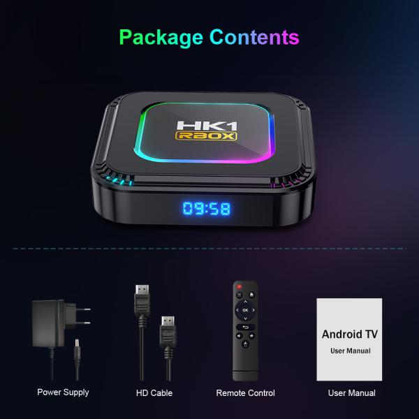 Android 13.0 Internet Smart TV Box RK3528 Wifi 4K HK1 K8 4GB 32GB