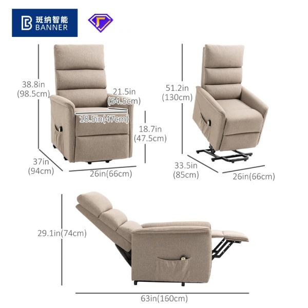 BN Electric Elderly Sofa Chair Lift Fabric Multi Functional Pregnant Women Remote Control Stretching Sofa Recliner Chair