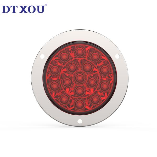 12 V Round Led Tail/rear Position Stop Reverse Dynamic Static Dc 10-30v Trailer Lamp Lights