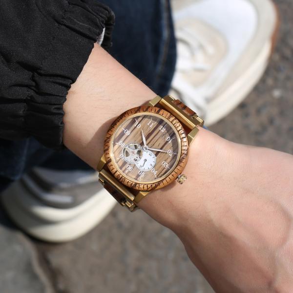 Движение 5ATM наручных часов автоматических людей каркасной шкалы механическое делает водостойким