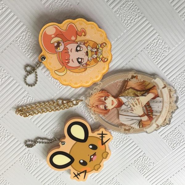 Custom design printed double sided epoxy acrylic keychain small mini resin