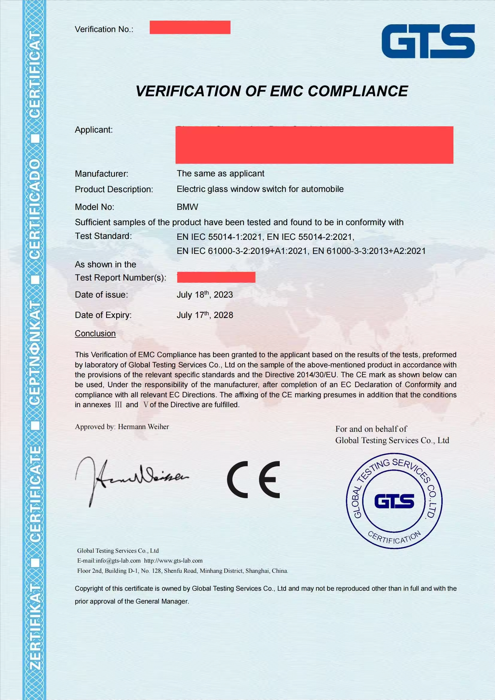 Guizhou Xinyuda Industrial Co., Ltd Certifications