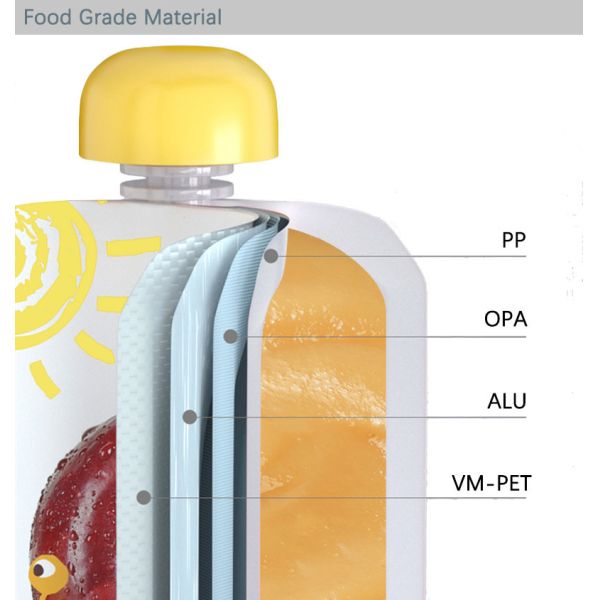 Liquid Beverage Resealable Paper Pouches Spout Reusable Juice Pouch